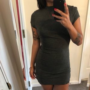 Gray mini cocktail dress